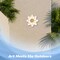 G128 9 IN White and Gold Flower Metal Wall Art Decor | Elegant Floral Wall Hanging Decor for Indoor Living Room Bedroom Office Outdoor Garden Patio Yard